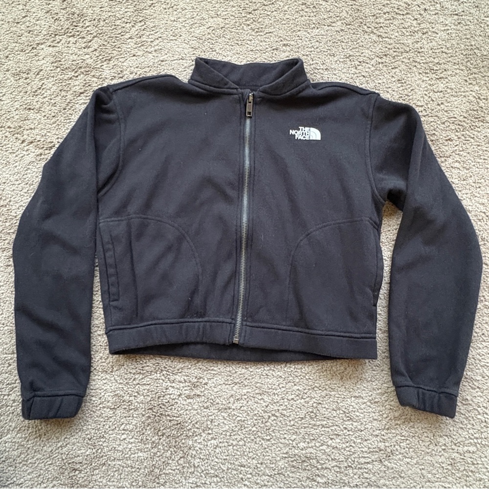 The North Face Black Fleece Jacket Girls Size L